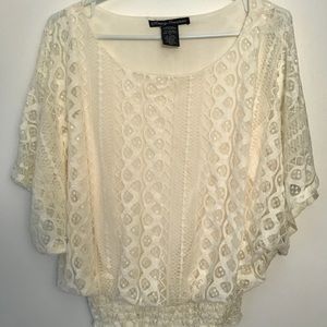 Cream lace blouse